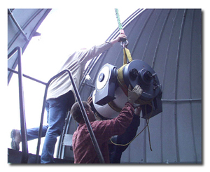 installing the new telescope