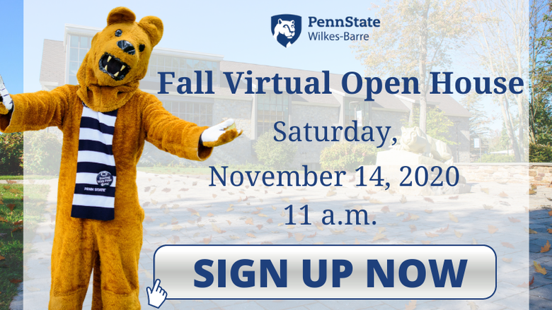 Fall Virtual Open House on Nov. 14 at 11:00 am