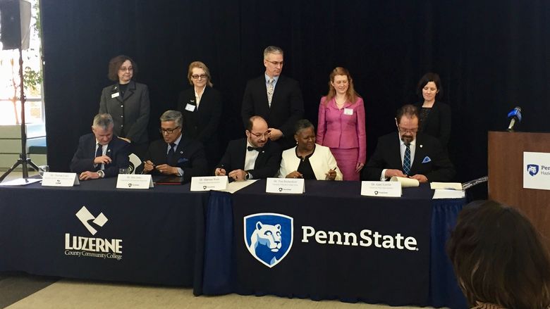 Penn State, LCCC Articulation Agreement Signing