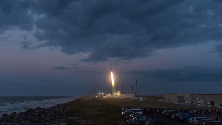 Number 2 in a five-photo series of the rocket launch