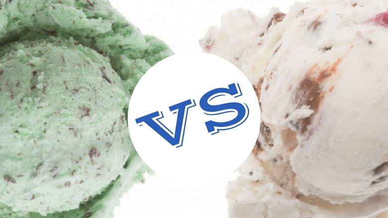 Two scoops facing off