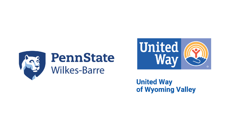 The Penn State Wilkes-Barre logo next to the United Way of Wyoming Valley logo