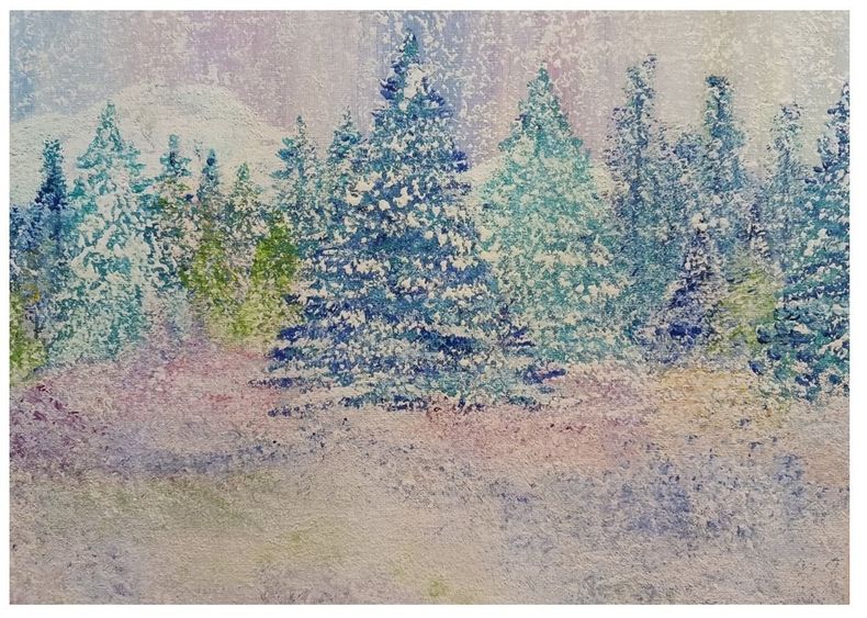 A painting of trees