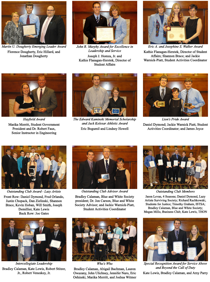 2011 Leadership and Athletics Awards Recipients