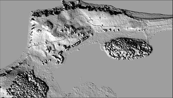 3D aerial image of a peninsula