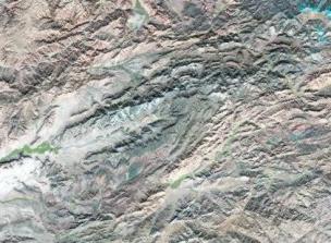 Satellite image over Afghanistan