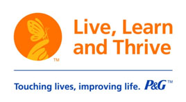 logo for Proctor and Gamble’s ‘Live, Learn, and Thrive’ grant program