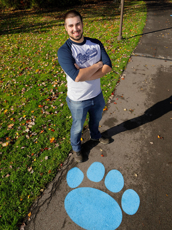 guy with paw print