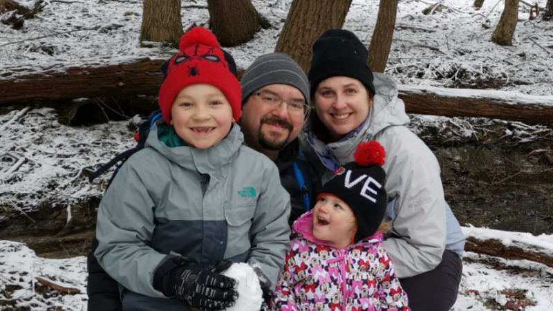 Tom and Mary Conti with their children, Nick and Josie