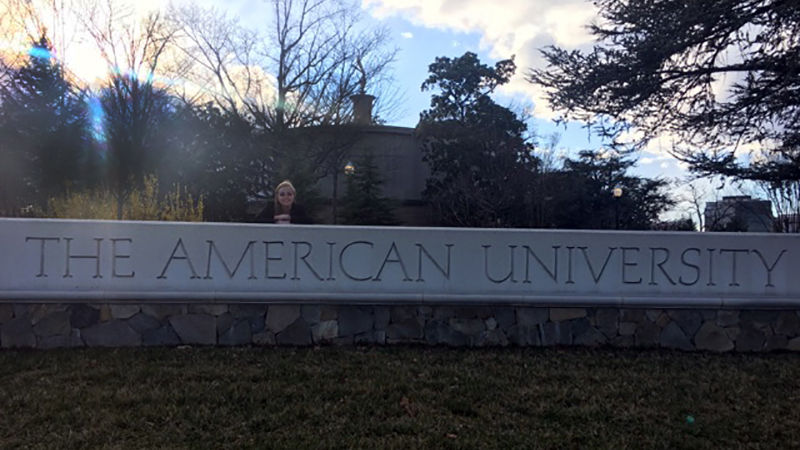Alyssa Belskis visiting American University