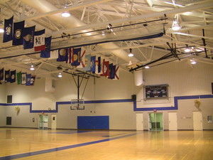 The gymnasium in the Athletic & Recreation Building