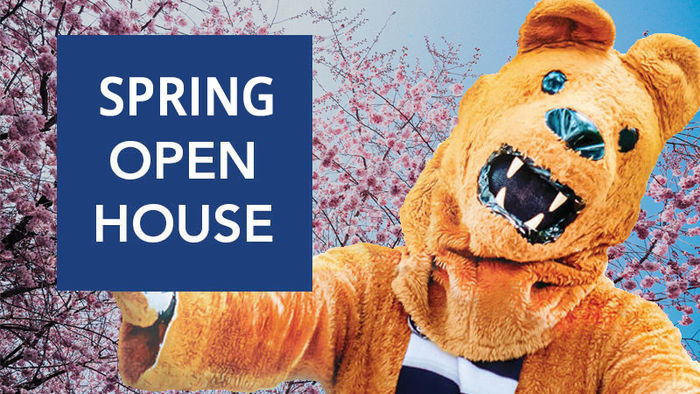 The Nittany Lion mascot invites you to a Penn State Wilkes-Barre open house!