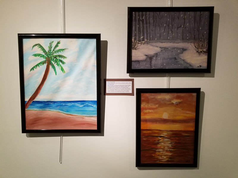 Paintings on display