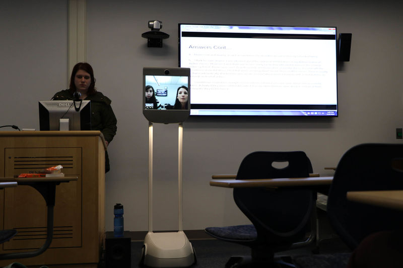 BeamPro Robot In Use
