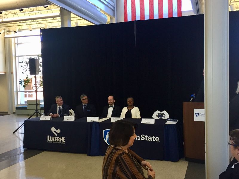 LCCC President and Penn State Chancellors Gather For Signing
