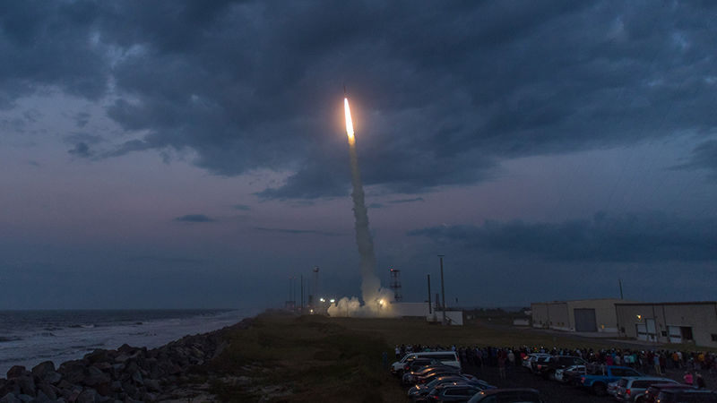 Number 4 in a five-photo series of the rocket launch