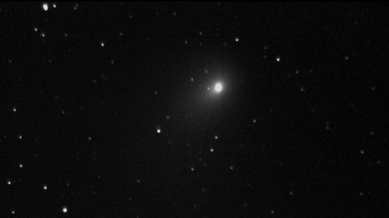 Image of comet from telescope