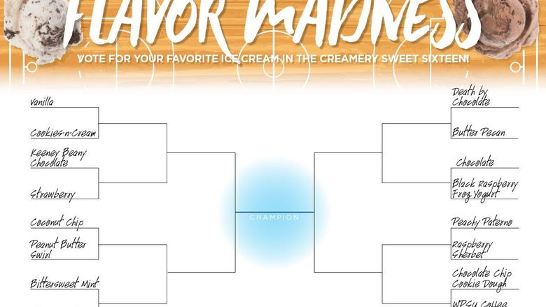 The Flavor Madness tournament bracket 