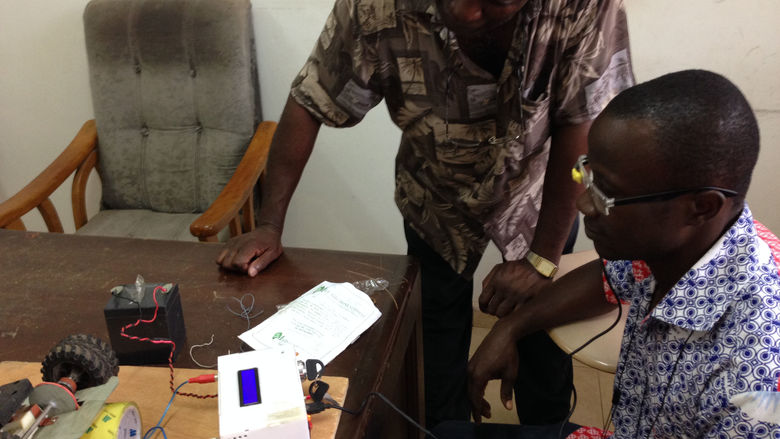 Willie Ofosu with student Stephen Eduku in Ghana