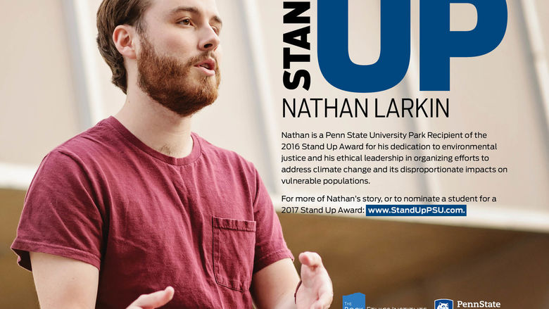 2016 Stand Up Awardee Nathan Larkin poster