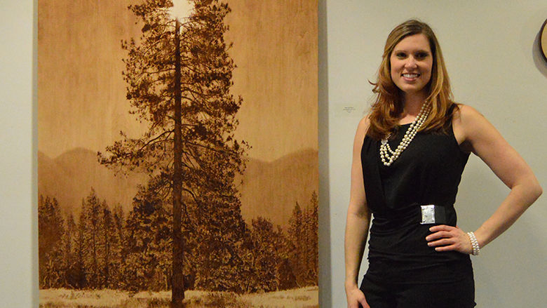 Elisabeth Samanas at Meet The Artist Reception