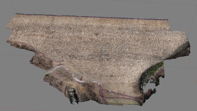 Drone point cloud data of dam