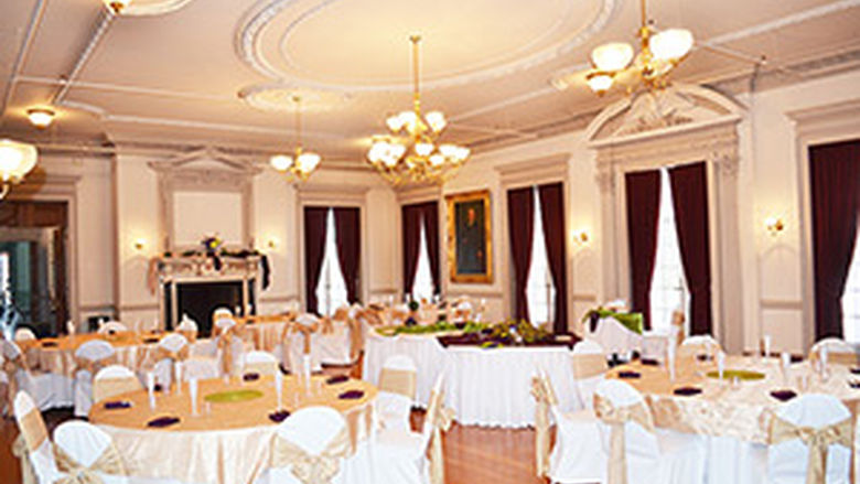 Room 105 in Hayfield House set up for a special event