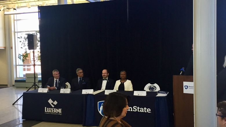LCCC President and Penn State Chancellors Gather For Signing