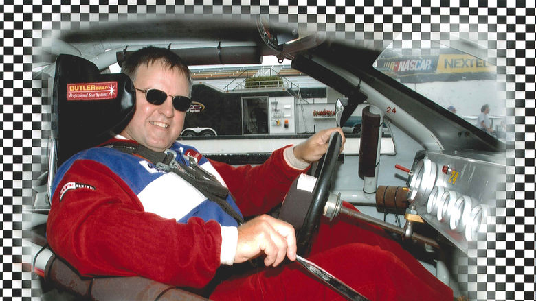 Tony Shipula in a NASCAR car