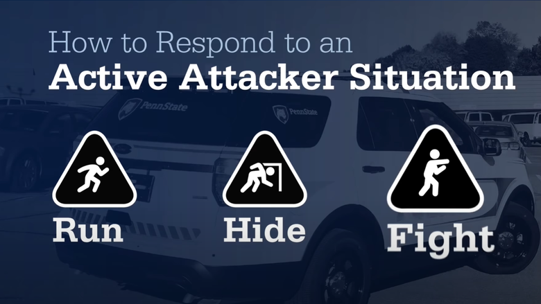 How to respond to an active attacker situation: Run, Hide, Fight