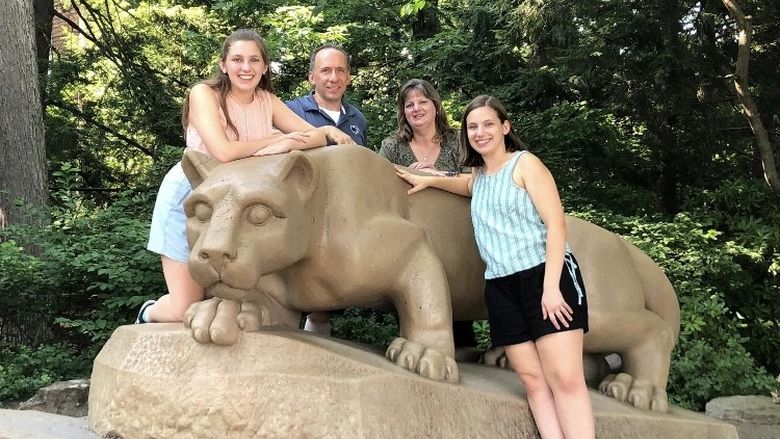 Farber family at the Lion Shrine