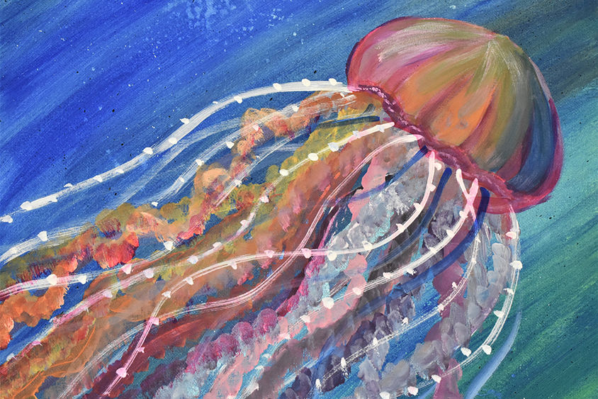 Jellyfish (painted by MaryLou Kolojeski)