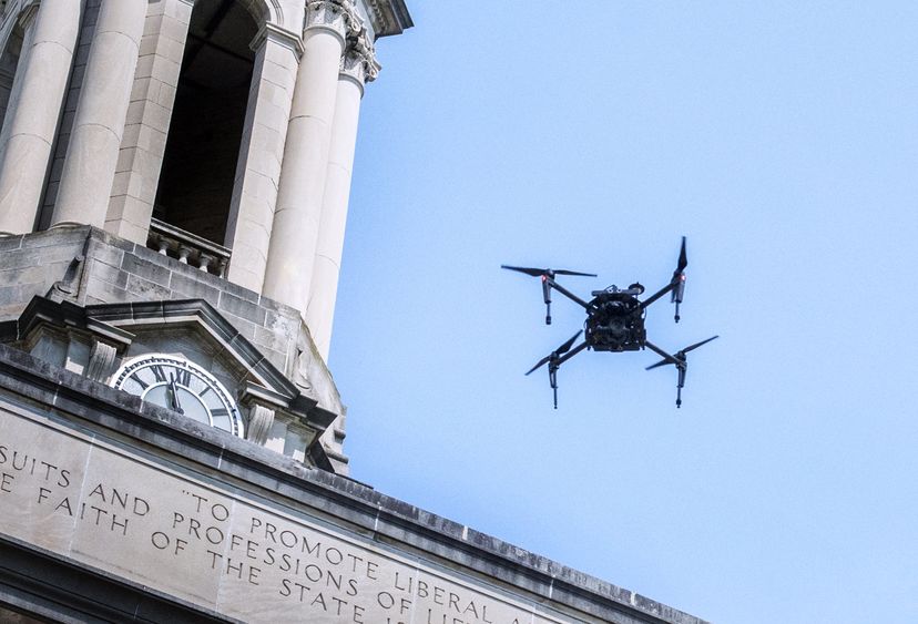 Drone at Old Main