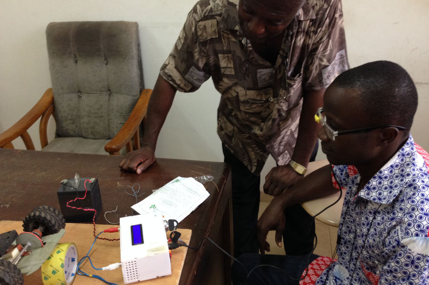 Willie Ofosu with student Stephen Eduku in Ghana