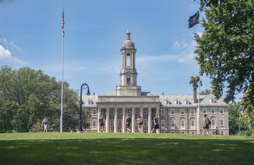 Penn State's Old Main on the University Park campus, fall 2016