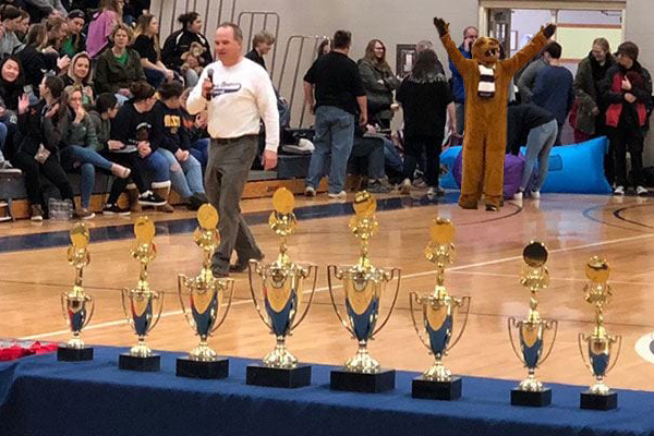 Awards ceremony in the gymnasium