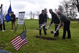 Breaking ground for the veterans' memorial