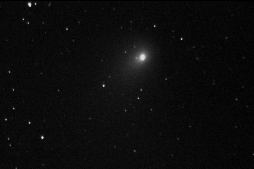 Image of comet from telescope