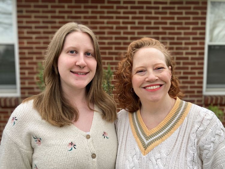 Daughter and mother, Clare and Renee Gibson