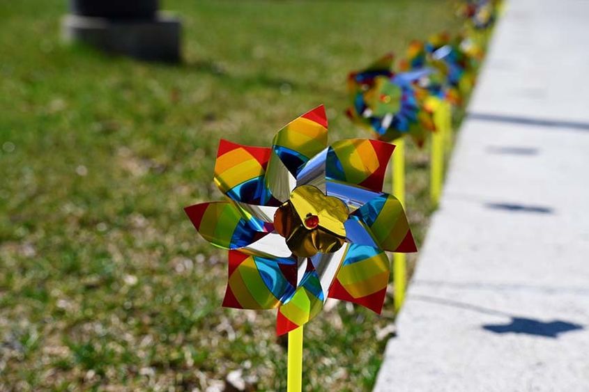 A close-up photo of a pinwheel 