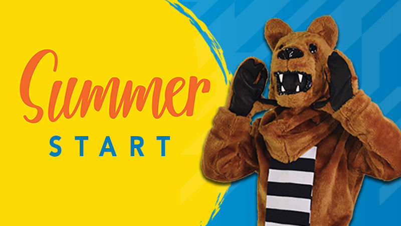 Summer Start graphic with Nittany Lion