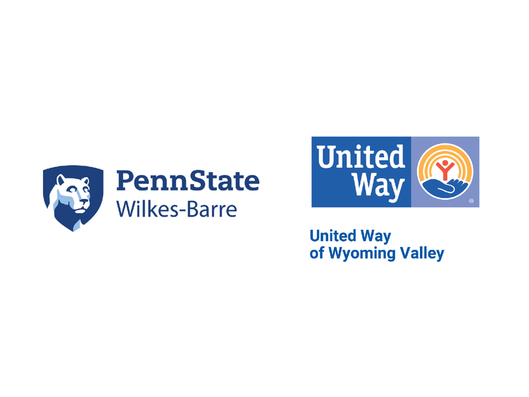 The Penn State Wilkes-Barre logo next to the United Way of Wyoming Valley logo
